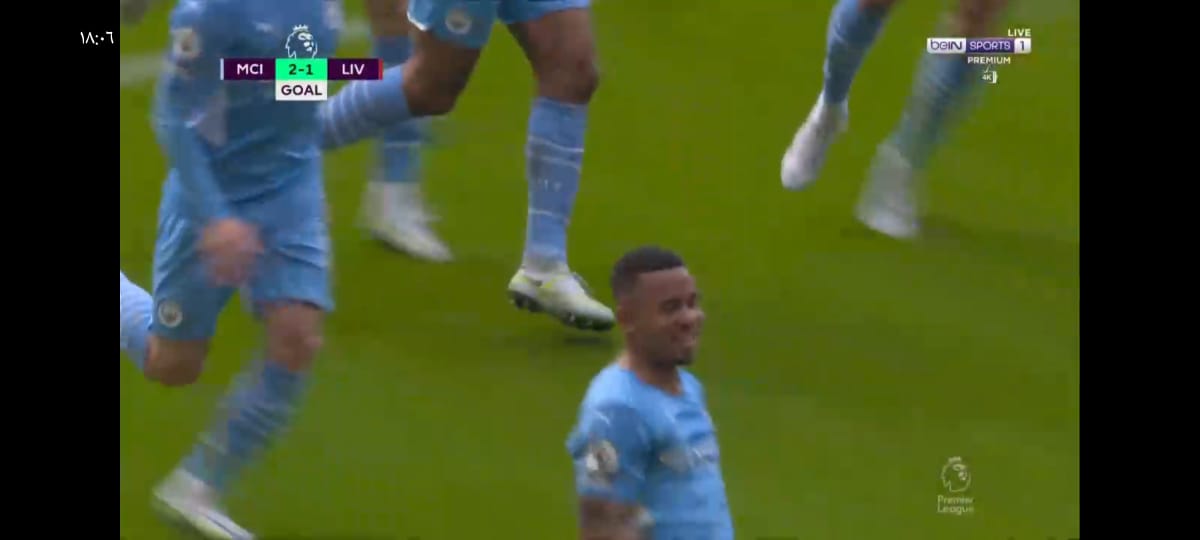 هدف مانشستر سيتي الثاني في ليفربول .. غابرييل خيسوس