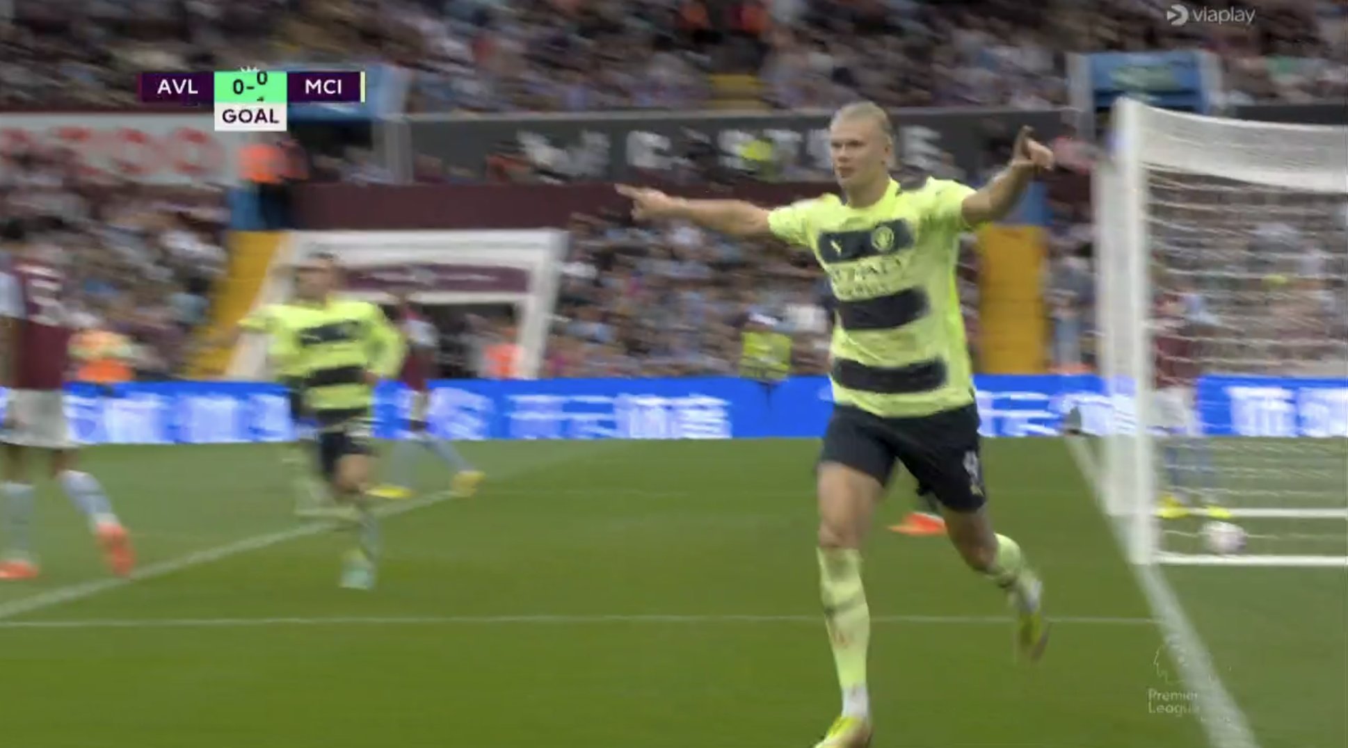 أهداف مباراة مانشستر سيتي وأستون فيلا (1-0).. هدف هالاند اليوم