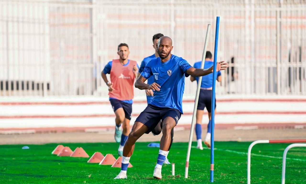 تدريبات خاصة لإمام عاشور وشيكابلا في مران الزمالك اليوم