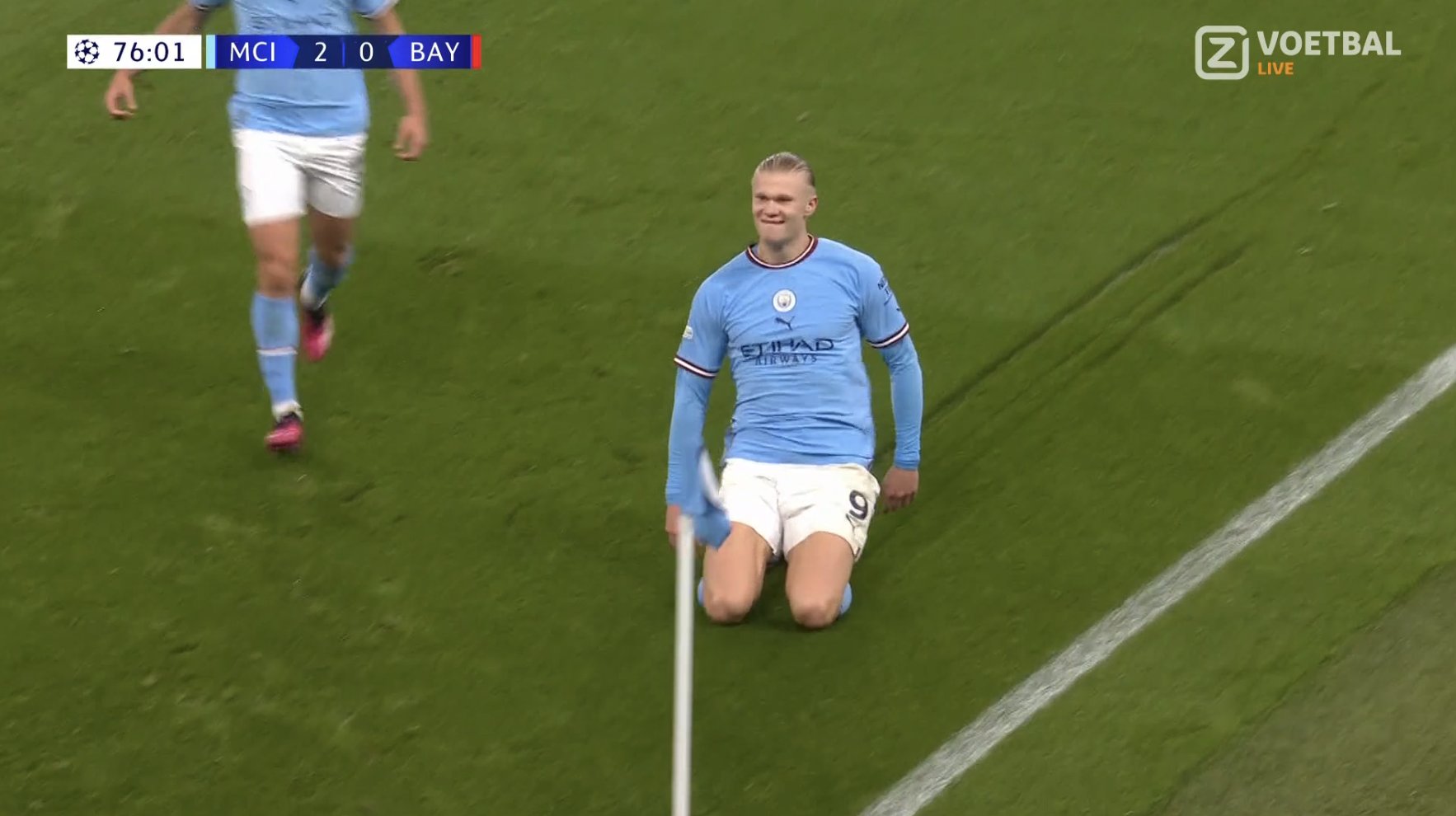 أهداف مباراة مانشستر سيتي وبايرن اليوم .. هدف إيرلنج هالاند (3-0)