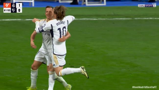 أهداف مباراة ريال مدريد وإشبيلية اليوم .. هدف لوكا مودريتش